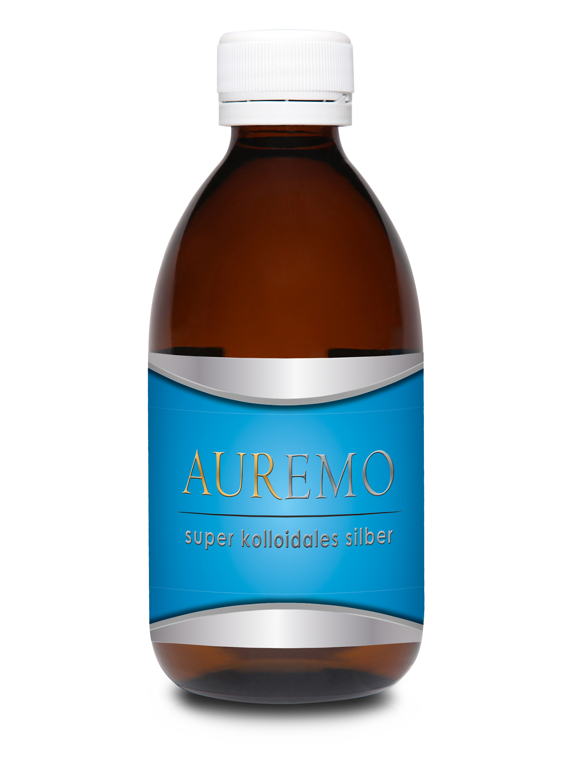 Auremo - kolloidales Silber in einer 250ml Braunglasflasche